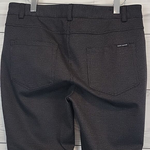 DKNY Gray Houndstooth Skinny Fit Ankle Pants Womens Size M - Picture 6 of 13